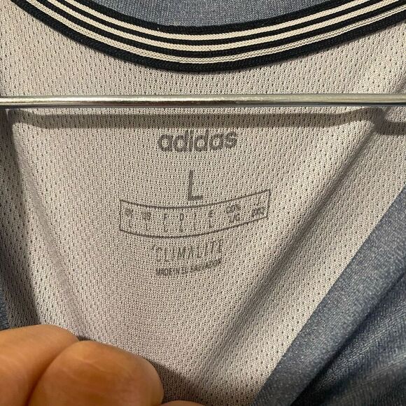 Adidas Climalite Men’s T-Shirt Size Large | Blue Athletic Workout Tee - Picture 3 of 6